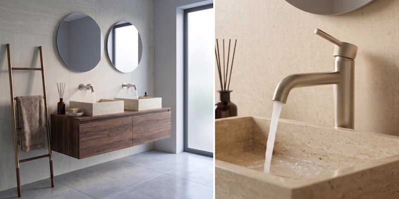 Brushed Nickel Taps